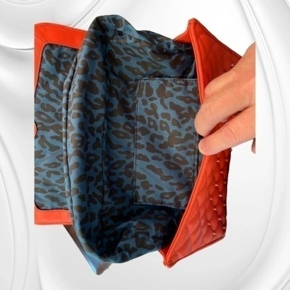 Rebecca MINKOFF coral studded quilted cross body purse EXCELLENT condition - Picture 11 of 16